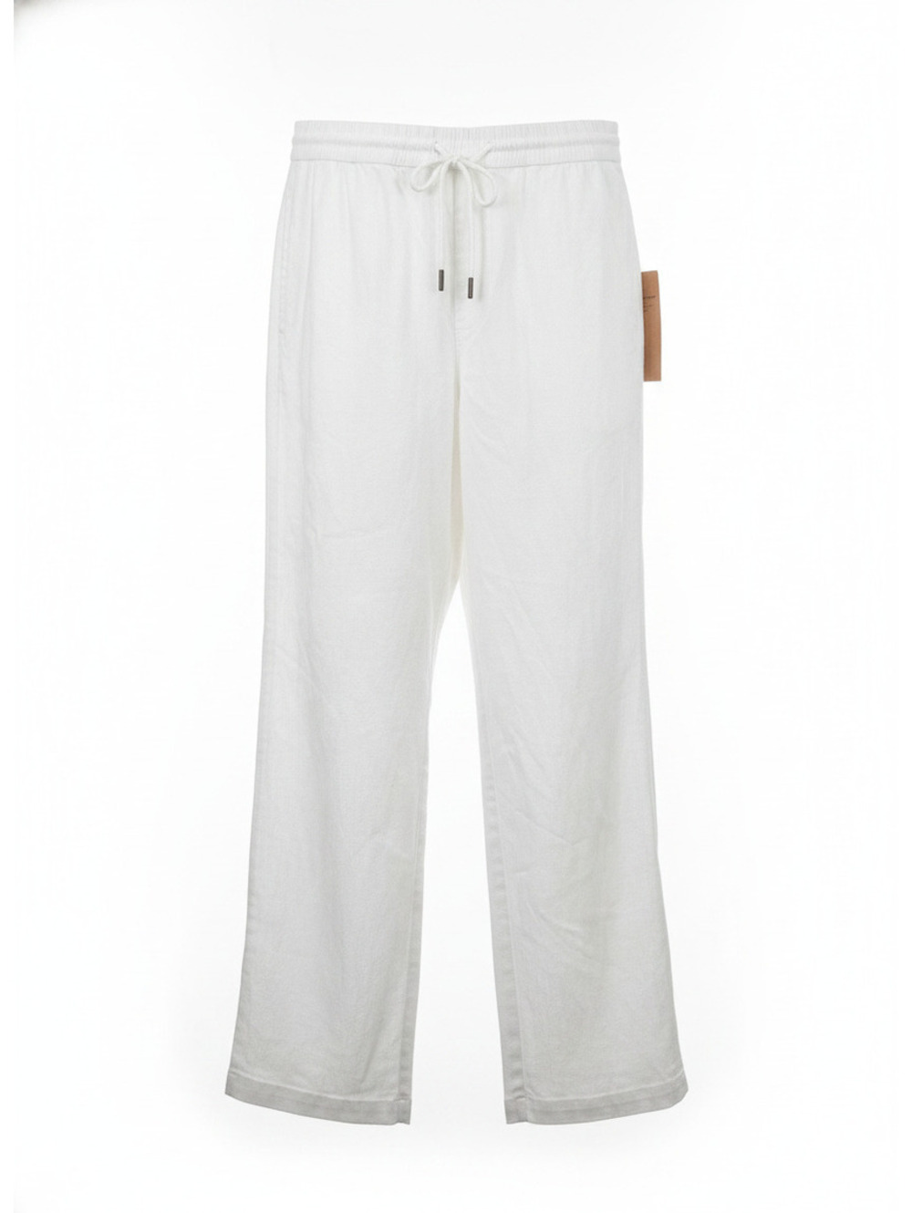 White Drawstring Casual trousers